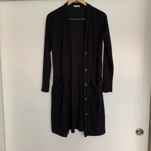 Maurices Black Long Cardigan